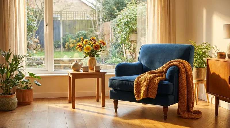 Sunlit living room arranged for home care with an armchair and blanket, How to Start a Group Home in New York (OPWDD and OMH Providers)