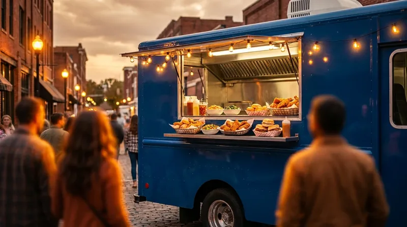 Food truck serving window at a busy street spot, How to Get a Food Truck or Food Cart Permit in NYC
