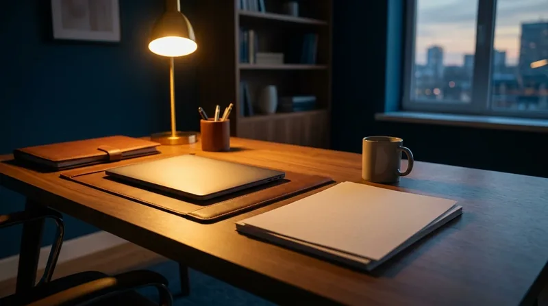 Business formation paperwork and a laptop on an office desk, New York LLC Operating Agreement