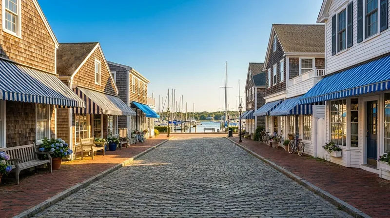 Long Island village main street with shingled storefronts, Suffolk County Business License